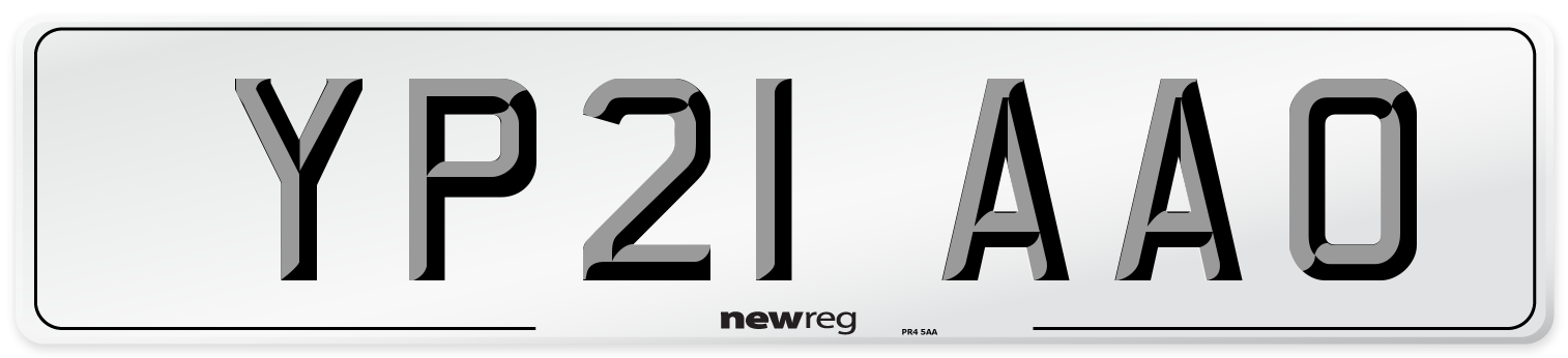 YP21 AAO Number Plate from New Reg